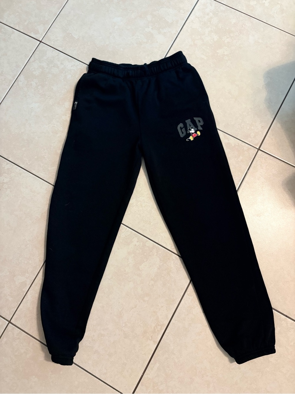 GAP Black Kids Sweatpants with Small Character Accent